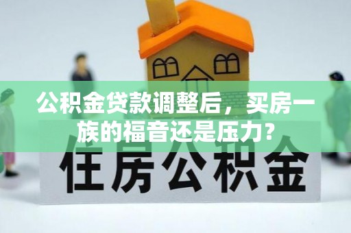 桃源公积金贷款调整后，买房一族的福音还是压力？