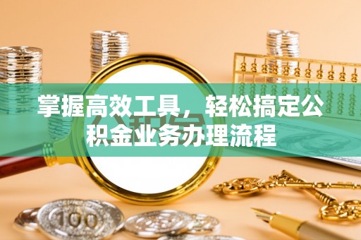 桃源掌握高效工具，轻松搞定公积金业务办理流程