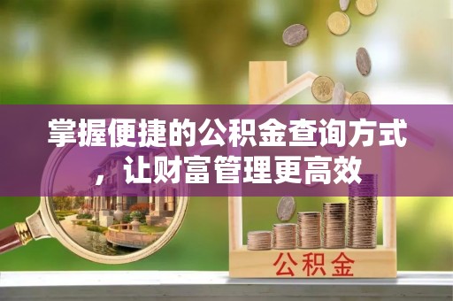 桃源掌握便捷的公积金查询方式，让财富管理更高效