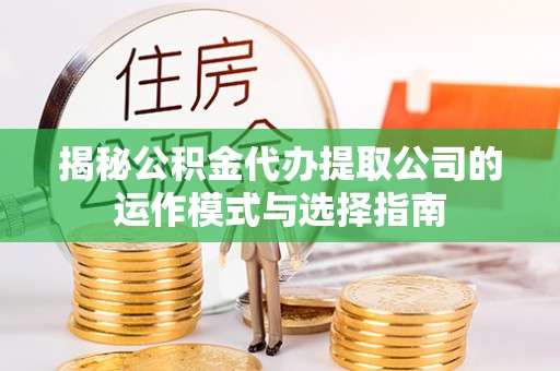 桃源揭秘公积金代办提取公司的运作模式与选择指南
