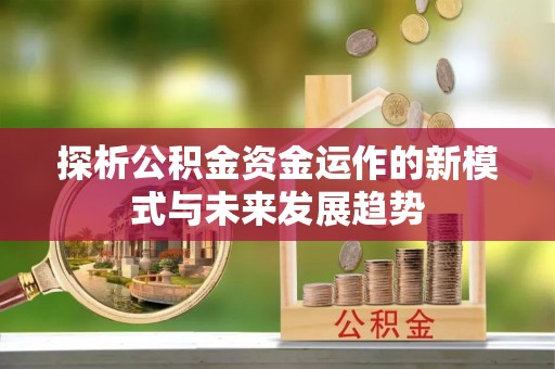 桃源探析公积金资金运作的新模式与未来发展趋势