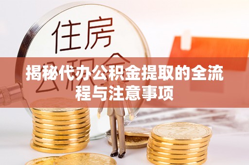 桃源揭秘代办公积金提取的全流程与注意事项