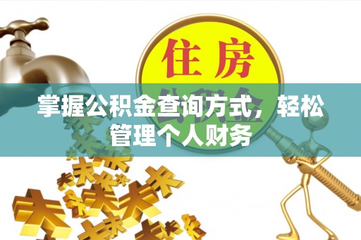 桃源掌握公积金查询方式，轻松管理个人财务